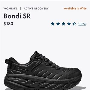 Hoka Bondi SR All-Black Shoes
